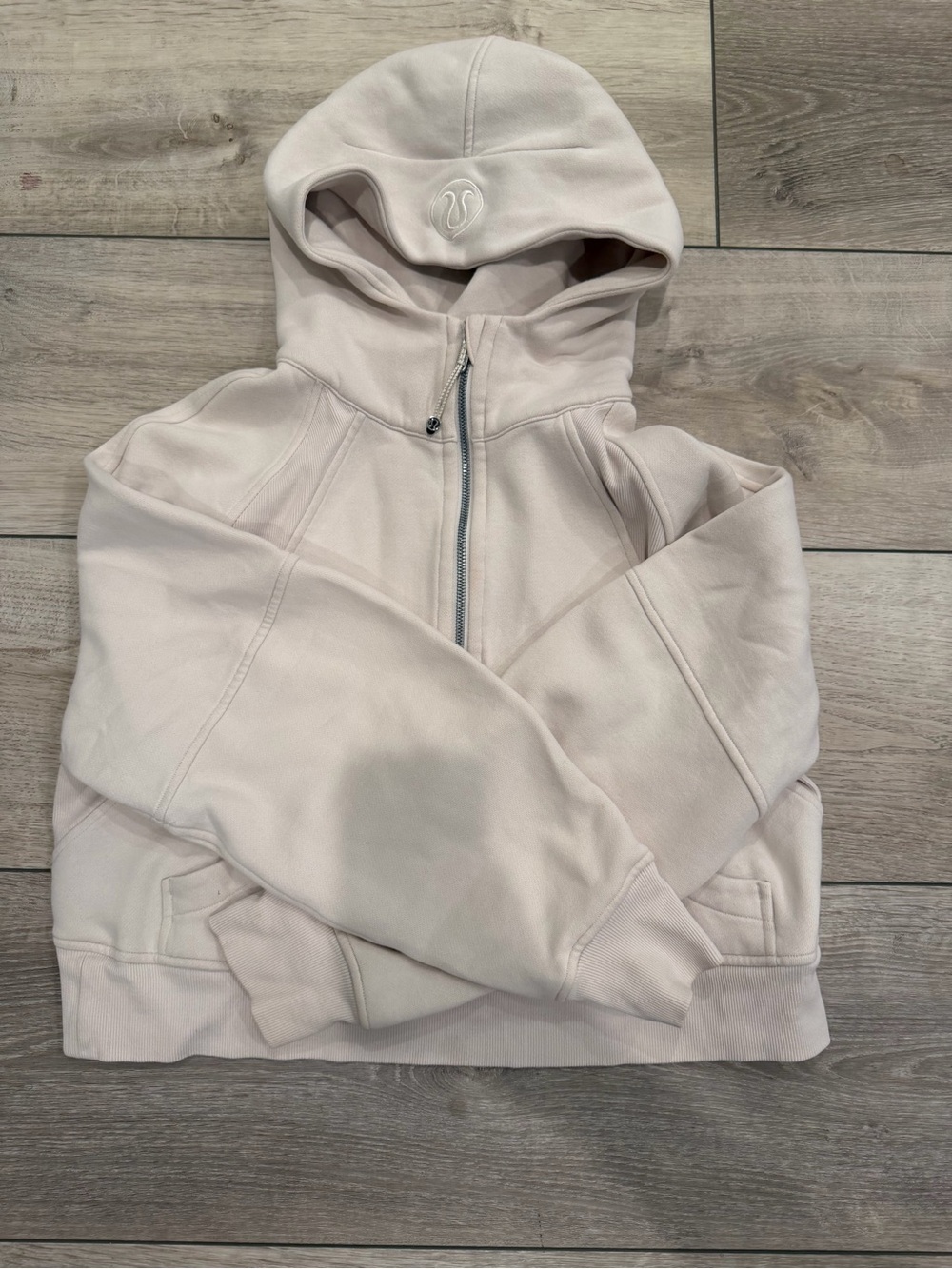 lululemon athletica Light Beige/Pale Pink Zip-Up Hoodie